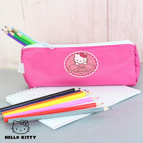 Personalised Hello Kitty Floral Pencil Case Extra Image 1
